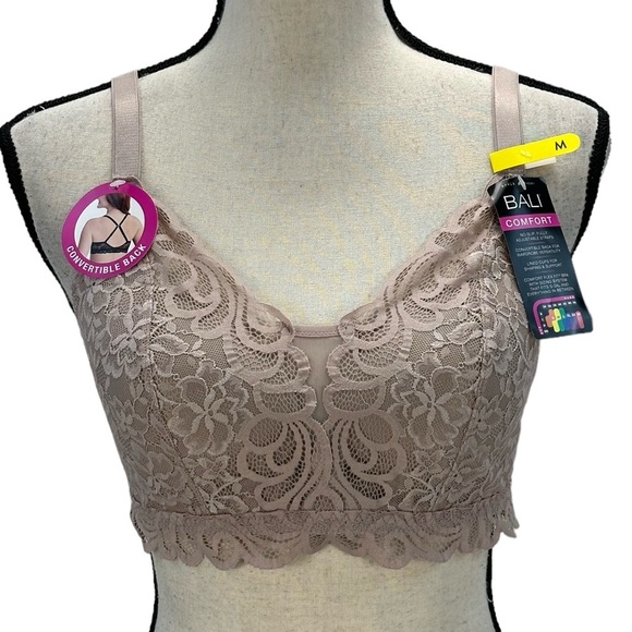 Bali Other - Bali Comfort Convertible Back Lace Bra - DF6591 - Pink - size Medium
